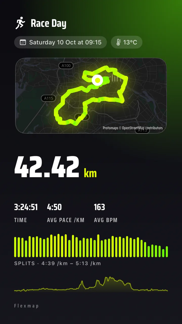 Race Day card in the volt palette